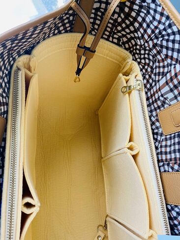 design for MCM Liz Large Shopper Purse Organizer Insert | Luxury Shaper Liner (Tan) in Saudi Arabia