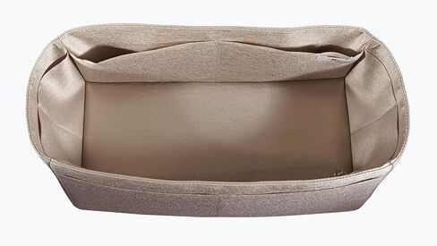 Purse organizer insert for Birkin 25, Italian Faux Silk Fabric, thin, Lightweight, brilliant sheen, Sturdy, Sturdy, Women Gift, (Gray Gold IBK25N) in Kuwait