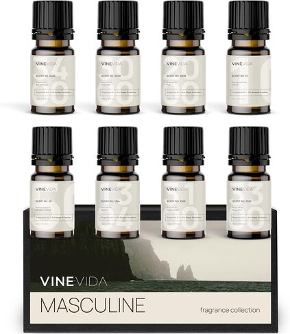 Vinevida [مجموعة من 8] روائح المذكر لصنع الشموع ، مصنوعة في زيت العطور الشموع في الولايات المتحدة in Kuwait