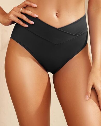 Tempt Me Women Full Coverage Bikini Bottom - V Cut Swimsuit High Waisted Bathing Suit Bottoms 2025 in Saudi Arabia