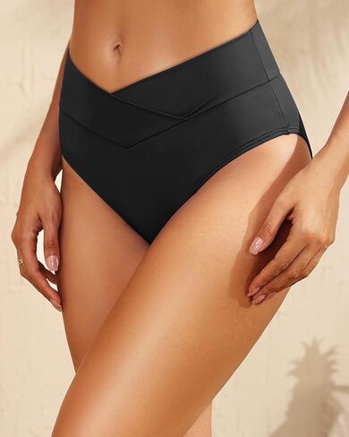 Tempt Me Women Full Coverage Bikini Bottom - V Cut Swimsuit High Waisted Bathing Suit Bottoms 2025 in Saudi Arabia