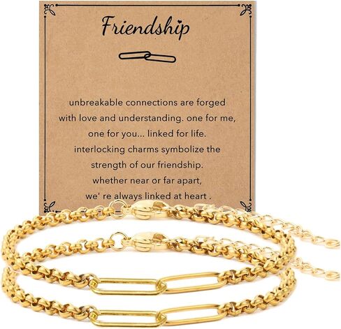 1/2/3 PCS Friendship Bracelet for Women, Stainless Steel Link Bracelets for Best Friend/Mother Daughter/Sister in Kuwait