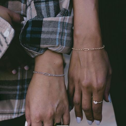 1/2/3 PCS Friendship Bracelet for Women, Stainless Steel Link Bracelets for Best Friend/Mother Daughter/Sister in Kuwait