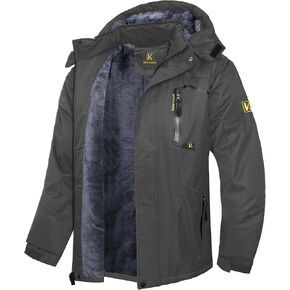Keevoom Mens Winter Jackets Ski Snow Coats دافئة مقنعين مقنعين معاطف المطر على الجليد على الجليد in Kuwait
