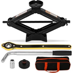 مجموعة Car Jack Kit لـ Tesla Model 3/S/X/Y ، مقص المقص ، مقبس الرفع ، مجموعة إصلاح الإطارات مع وجع العروة ، جاك ، جاك مقص 2.5 طن من أجل Tesla in Kuwait