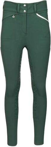 Equestrian Toile Compression Breeches-Evergreen-XL in Saudi Arabia