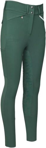 Equestrian Toile Compression Breeches-Evergreen-XL in Saudi Arabia