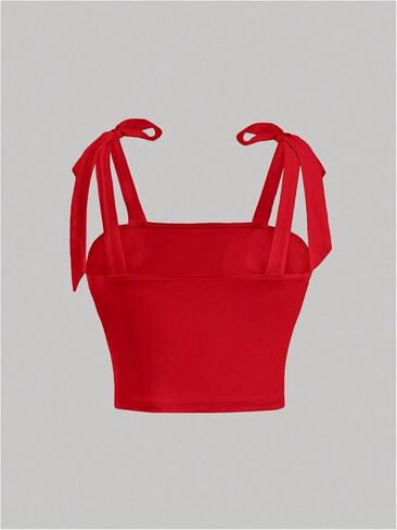Soly Hux Girl's Boy Tie Olcyless Crive Top Ruched Ruched Square Devel Summer Out Out Cami Tank Tankts in Kuwait
