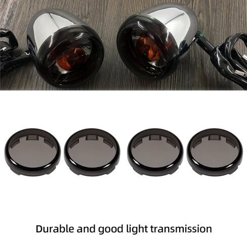 تغطي عدسات الإشارة إلى رصاصة Amazicha Smoke عدسات مضادة للخلع متوافقة مع Harley Davidson Sportster و Softail و Road King و Road Glide و Street Glide و Electra Glide 2000-2024 in Saudi Arabia