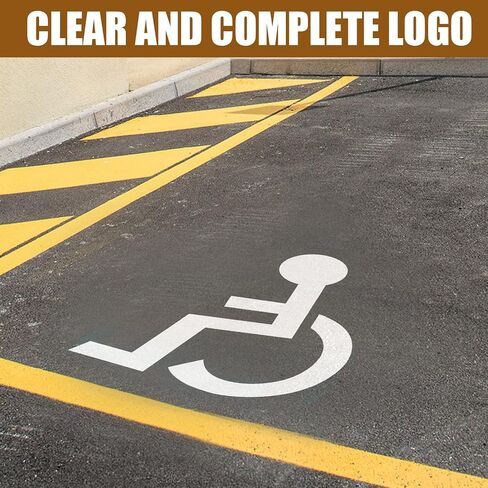 Handicap Stencil for Parking, 31.5x25.2in Reusable Parking Lot Template Handicapped Signs for Parking Lot Garage Pavement Stencils for Painting in Saudi Arabia