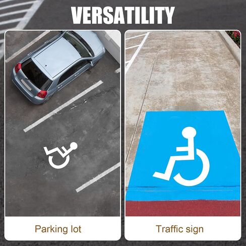 Handicap Stencil for Parking, 31.5x25.2in Reusable Parking Lot Template Handicapped Signs for Parking Lot Garage Pavement Stencils for Painting in Saudi Arabia