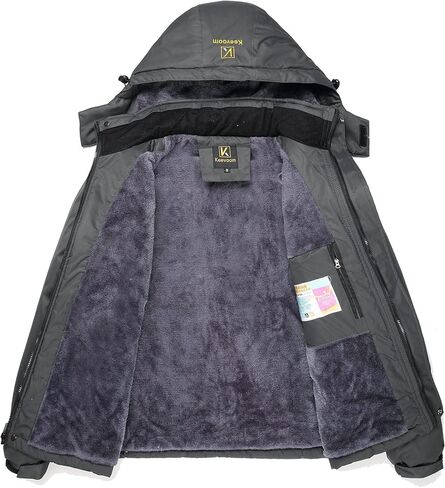 Keevoom Mens Winter Jackets Ski Snow Coats دافئة مقنعين مقنعين معاطف المطر على الجليد على الجليد in Kuwait