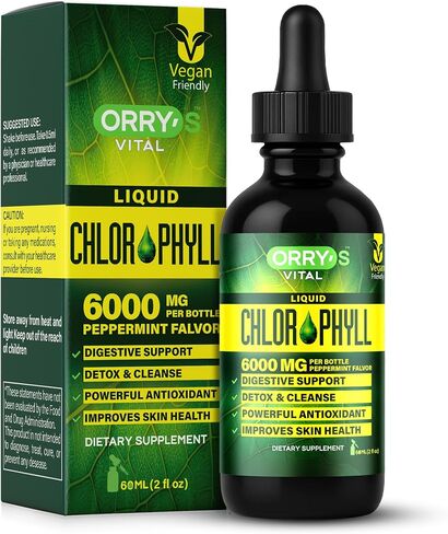 Orry's Vital Chlorophyll Capsules - 50 Vegan Chlorophyll Pills - Natural Internal Deodorant to Detox Body Odor, Skin, Armpits & Private Parts - Supports Immunity, Gut Health & Digestion in Saudi Arabia