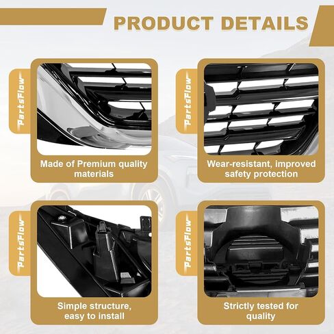 Partsflow Front Pumper Air Grille Shell Shell Black Insert Grill Assembly لعام 2016 2017 2018 Nissan Altima NI1200283 in Saudi Arabia