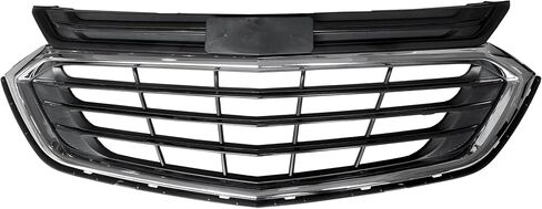 Partsflow Front Pumper Grille Grille Black With Chrome Trim for 2018 2019 2020 2021 Chevrolet Chevy Equinox in Saudi Arabia