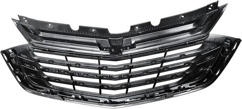 Partsflow Front Pumper Grille Grille Black With Chrome Trim for 2018 2019 2020 2021 Chevrolet Chevy Equinox in Saudi Arabia