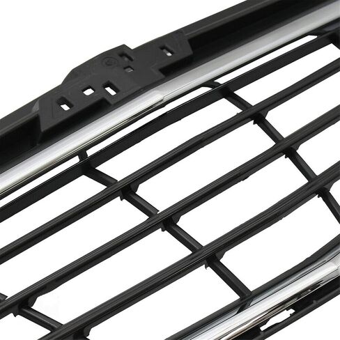 Partsflow Front Pumper Grille Grille Black With Chrome Trim for 2018 2019 2020 2021 Chevrolet Chevy Equinox in Saudi Arabia
