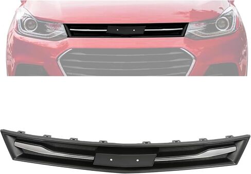 KUAFU Front Bumper Lower Bottom Grille Grill Compatible with 2017-2021 Chevy Chevrolet Trax Replacement for 42537706 42519611 GM1036196 Black+Silvery in Saudi Arabia