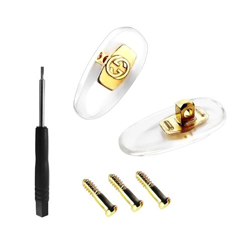 Replacement Screws for Nose Pads Compatible to Gucci Sunglasses Eyeglasses Nose Pads with Screwdriver Free Nose Pad (Gold) in Saudi Arabia