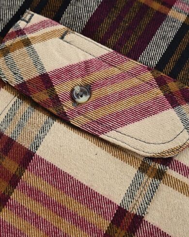 Men's Long Sleeve Plaid Button Down Casual Flannel Shirt, for Men Soft 100% Cotton, Corduroy Cuffs in Saudi Arabia