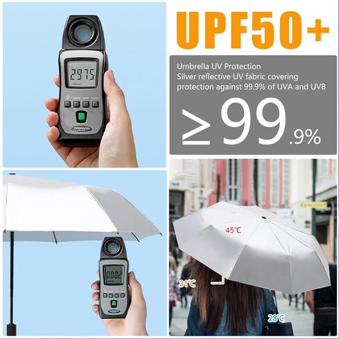 UPF 50+ Travel Compact UV UV المظلات للحماية من الشمس أوتوماتيكية مفتوحة SUN SUN SUMBRELL in Kuwait