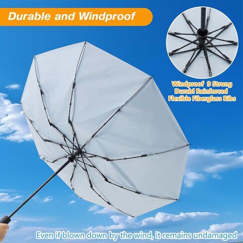 UPF 50+ Travel Compact UV UV المظلات للحماية من الشمس أوتوماتيكية مفتوحة SUN SUN SUMBRELL in Kuwait