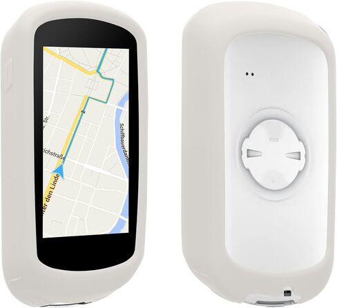 حافظة سيليكون kwmobile متوافقة مع Garmin Edge Explore 2 - حافظة ناعمة لحماية نظام تحديد المواقع العالمي للدراجة - غبار حجري in Kuwait