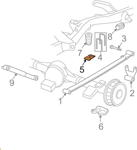 2PCS Rear Suspension U-Bolt Plate Compatible with Chevrolet Silverado GMC Sierra 1500 2500 3500 1999-2018 Replace 15733654, 15030255 in Kuwait