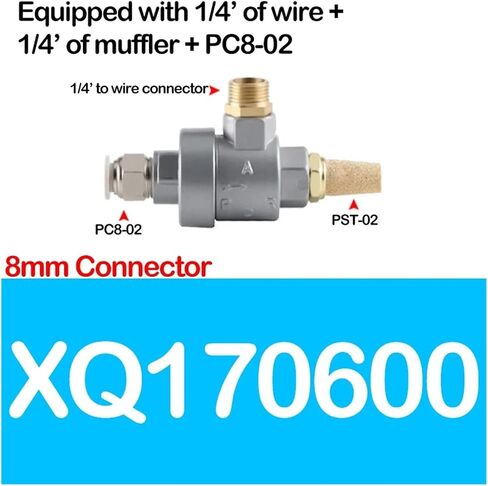 1pcs Air Release Valve Exhaust Valve Pneumatic Exhaust Valve XQ171000/XQ170600/XQ171500 Cylinder Speed-Up Accessories(XQ171000 PC10-03) in Kuwait
