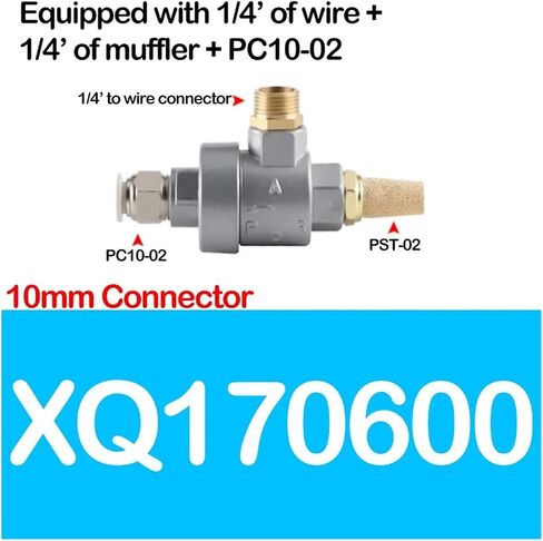 1pcs Air Release Valve Exhaust Valve Pneumatic Exhaust Valve XQ171000/XQ170600/XQ171500 Cylinder Speed-Up Accessories(XQ171000 PC10-03) in Kuwait