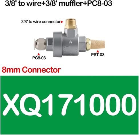 1pcs Air Release Valve Exhaust Valve Pneumatic Exhaust Valve XQ171000/XQ170600/XQ171500 Cylinder Speed-Up Accessories(XQ171000 PC10-03) in Kuwait