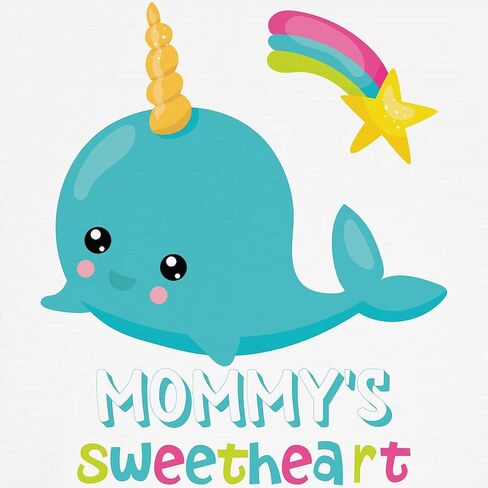 CafePress Mommy's Sweetheart Cute Narw Kids Baseball T Shirt Kids Cotton Baseball Jersey, 3/4 Raglan Sleeve Shirt in Saudi Arabia