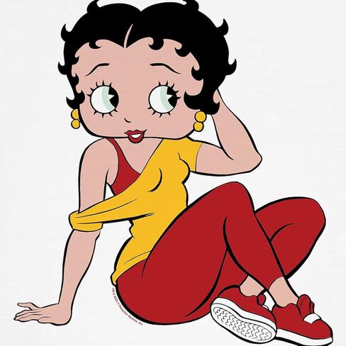 Cafepress Betty Boop قبالة الكتف Kids Baseball T Shirt Kids Cotton Baseball Jersey ، 3/4 قميص راجلان. in Saudi Arabia