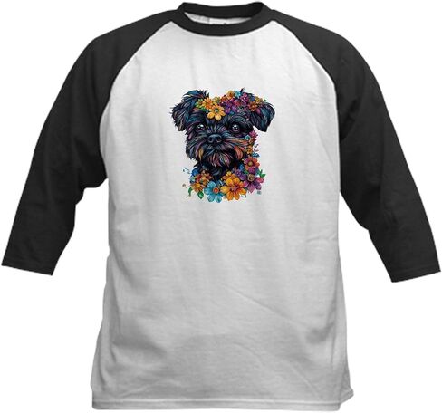 Cafepress Affenpinscher Kids Baseball T Shirt Kids Cotton Baseball Jersey ، 3/4 Raglan Sleeve Shirt in Saudi Arabia