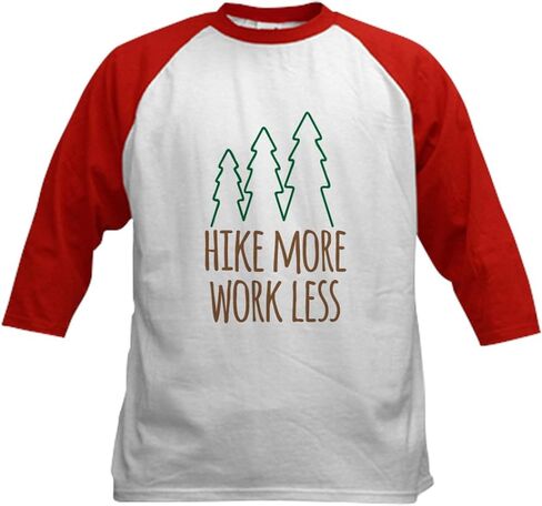 ارتفاع Cafepress المزيد من العمل في لعبة البيسبول جيرسي كيدز القطن القميص البيسبول ، 3/4 قميص الأكمام راجلان in Saudi Arabia
