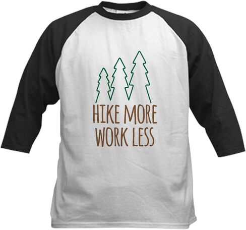 ارتفاع Cafepress المزيد من العمل في لعبة البيسبول جيرسي كيدز القطن القميص البيسبول ، 3/4 قميص الأكمام راجلان in Kuwait