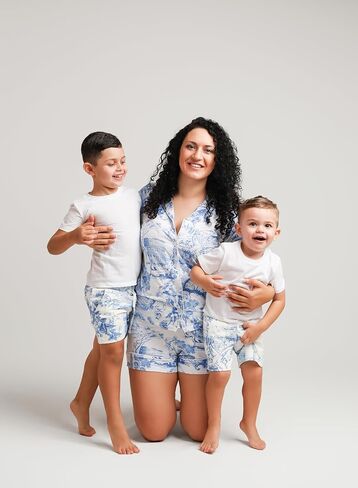 Zack & Gio Designs Bamboo Viscose Pajama مجموعات للنساء 2 قطعة - Soft Comfy PJ Shorts & Top Loungewear - Travel the World in Saudi Arabia