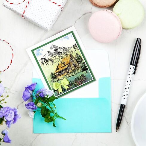 GLOBLELAND Mountains Landscape Boho Clear Stamps Window Landscape Scenery Silicone Clear Stamp Seals for DIY Scrapbooking Journals Decorative Cards Making Photo Album in Saudi Arabia