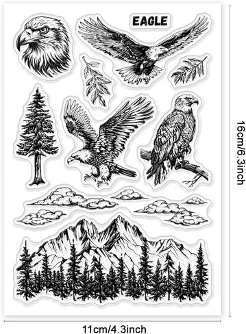 GLOBLELAND Mountains Landscape Boho Clear Stamps Window Landscape Scenery Silicone Clear Stamp Seals for DIY Scrapbooking Journals Decorative Cards Making Photo Album in Saudi Arabia