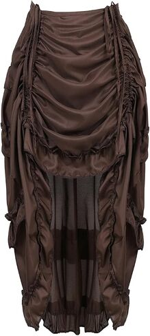 Grebrafan Corset Pirate Skirt with Blouse Steampunk Leather Corsets Costume in Saudi Arabia