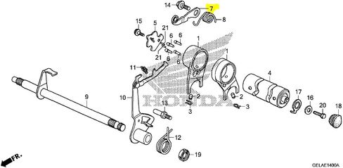 OEM Shift Drum Stopper ARM 24430-GW8-710 ، ذراع التحكم في السيارة ، يناسب Honda XR50R XR70R CRF50F CRF70F CT70 Z50R ZB50 TRX70 in Kuwait