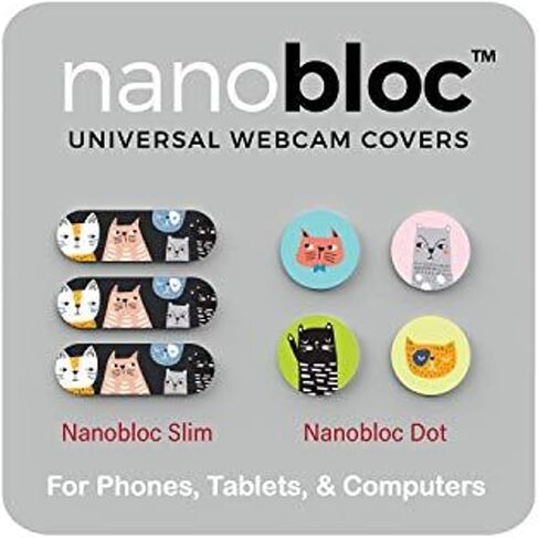Nanobloc Universal Webcam Covers - Privacy Protection Accessory, No Residue Application - Dots and Bars, 7 Pieces - Dogs in Saudi Arabia