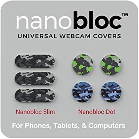 Nanobloc Universal Webcam Covers - Privacy Protection Accessory, No Residue Application - Dots and Bars, 7 Pieces - Dogs in Saudi Arabia