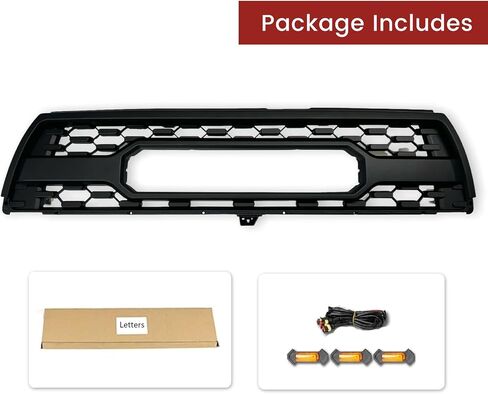 شواية أمامية متوافقة مع 2006 2007 2008 2009 4Runner Direct Results Grille Grille With With Letters و 3 LED Lights و Matte Black in Saudi Arabia