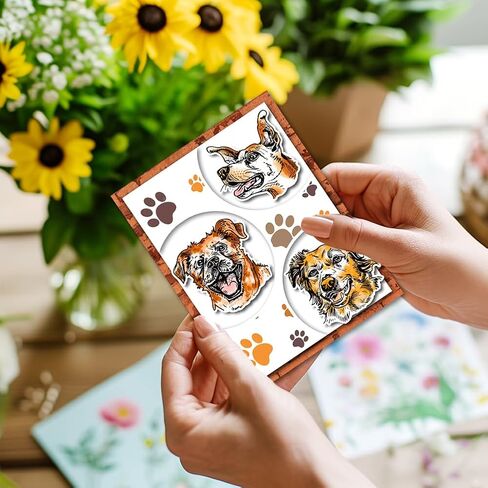 GLOBLELAND Dogs Clear Stamps Birthday Dogs Silicone Clear Stamp Seals Cartoon Gift Dog Transparent Stamps for DIY Scrapbooking Cards Making Photo Album Journal Home Decoration 5.91x5.91 inch in Saudi Arabia