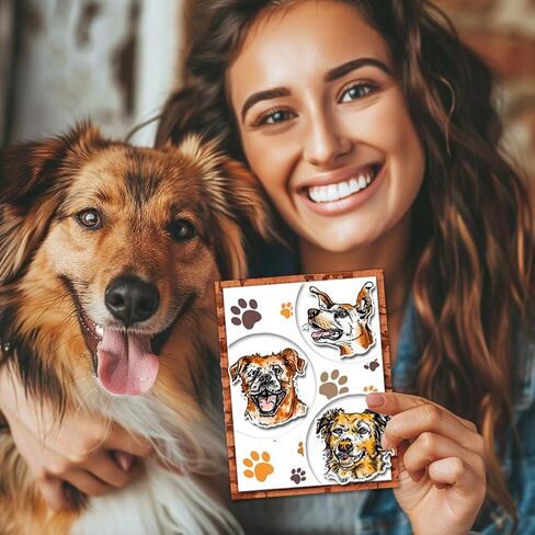 GLOBLELAND Dogs Clear Stamps Birthday Dogs Silicone Clear Stamp Seals Cartoon Gift Dog Transparent Stamps for DIY Scrapbooking Cards Making Photo Album Journal Home Decoration 5.91x5.91 inch in Saudi Arabia