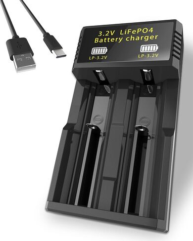 Henreepow 3.2v LifePo4 Rechargeable Battery Charger, Designed for 3.2v Batteries (3.2v 18500/3.2v 14430/3.2v AA), Automatic Power Off When Full, LED Light Display, Overcharge Protection. (1 Slot) in Saudi Arabia