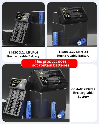 Henreepow 3.2v LifePo4 Rechargeable Battery Charger, Designed for 3.2v Batteries (3.2v 18500/3.2v 14430/3.2v AA), Automatic Power Off When Full, LED Light Display, Overcharge Protection. (1 Slot) in Saudi Arabia