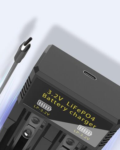 Henreepow 3.2v LifePo4 Rechargeable Battery Charger, Designed for 3.2v Batteries (3.2v 18500/3.2v 14430/3.2v AA), Automatic Power Off When Full, LED Light Display, Overcharge Protection. (1 Slot) in Saudi Arabia