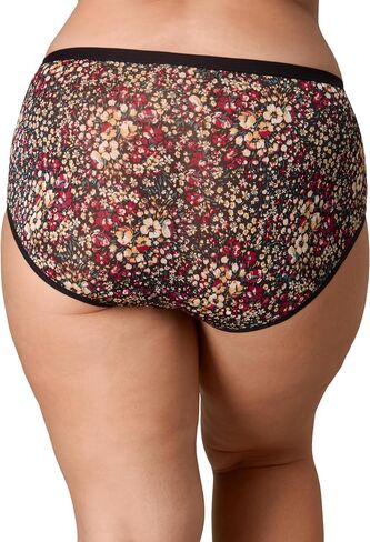 PLAYTEX Women's Microfiber Hipster Pack, Plus-Size Underwear Available, Full Coverage, Moisture-Wicking, 3-Pack in Saudi Arabia